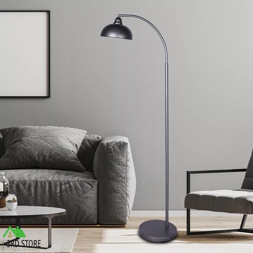 RETURNs Sarantino Dark Grey Floor Lamp Industrial Chic Adjustable Angle Reading Light