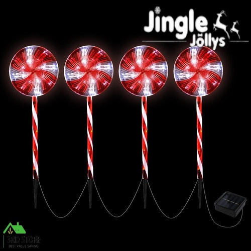 Jingle Jollys 4 PCS Christmas Lights Path Ground Light Garden Decoration 112 LED