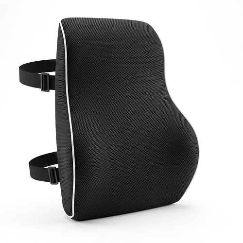 Artiss Ergonomic Lumbar Support Cushion for Office Chair and Car Memory Foam Lumbar Pillow for Back, Breathable Back Support Pillow with Adjustable St