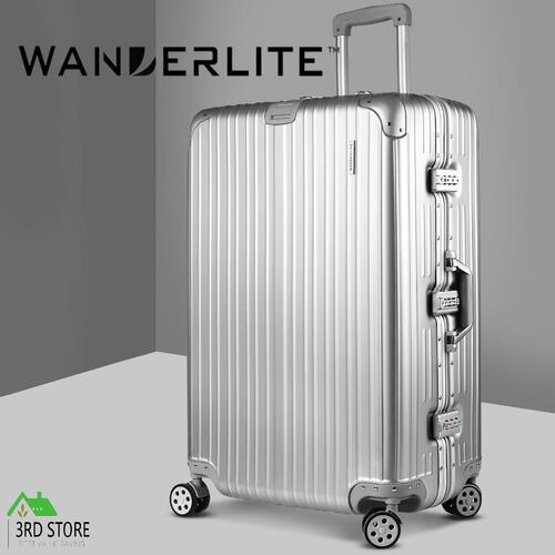 Wanderlite Luggage Sets 28 Suitcase Set TSA Hard Case Lightweight Aluminum