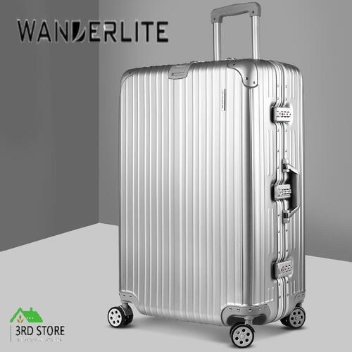 RETURNs Wanderlite Luggage Sets 28 Suitcase Set TSA Hard Case Lightweight Aluminum