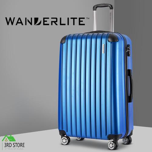 Wanderlite 28" Luggage Sets Suitcase Blue TSA Travel Hard Case Lightweight