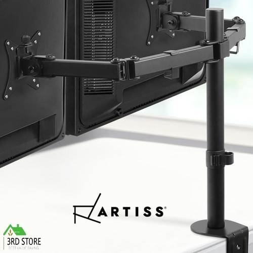 Artiss Monitor Stand Dual Arm Desk Mount 32'' HD LED TV Screen Holder Bracket