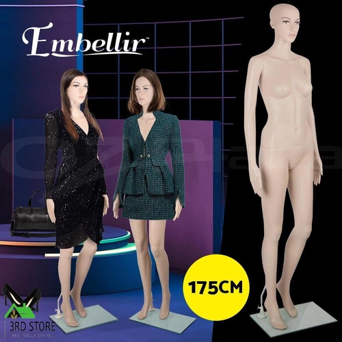 Full Body 175cm Female Mannequin Clothes Display Dressmaking Window Showcase
