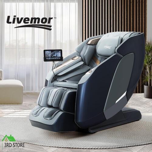 Livemor Electric Massage Chair 4D 2 Roller Recliner Zero Gravity Home Massager
