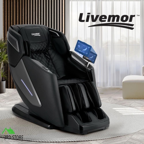 RETURNs Livemor 4D Massage Chair Electric Recliner SL-track Full Body Massager Black