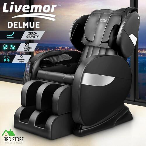 Livemor Electric Massage Chair Full Body Zero Gravity Shiatsu Recliner Neck Back