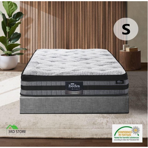 Bedra Single Mattress Cool Gel Foam Bonnell Spring Luxury Pillow Top Bed 22cm