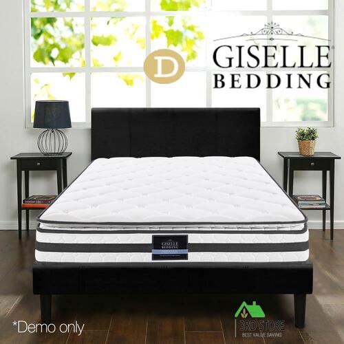 Giselle Bedding DOUBLE Mattress Pillow Top Bed Size Bonnell Spring Foam 21cm
