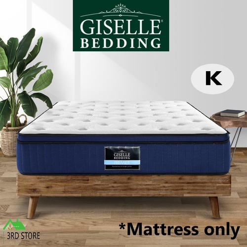 Giselle Bedding KING Mattress Bed Pocket Spring Cool Gel Memory Foam 7 Zone