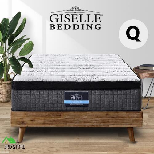 Giselle QUEEN Bed Mattress 9 Zone Pocket Spring Latex Foam Medium Firm 34cm