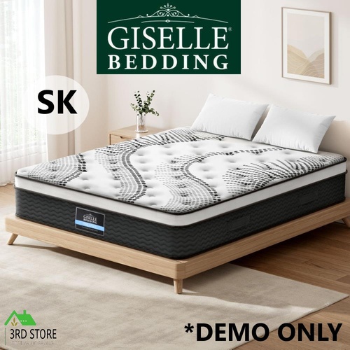 Giselle Bedding 32cm Mattress Euro Top Bed Pocket Spring Medium Firm Super King