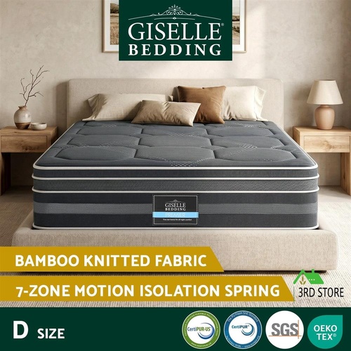 Giselle Bedding 35cm Mattress Bamboo Cover Double