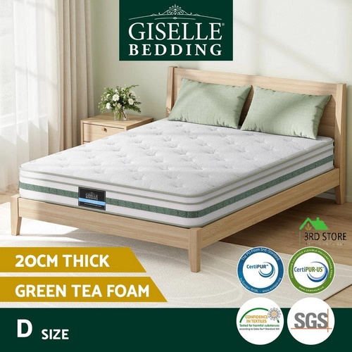 20cm Giselle Mattress Double Green Tea Mattresses