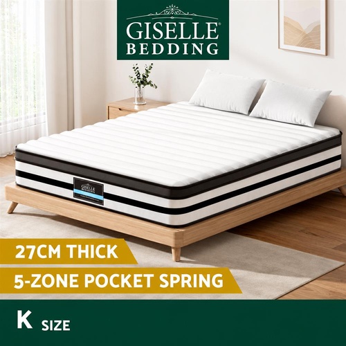 Giselle Bedding King Size 27cm Thick Spring Foam Mattress