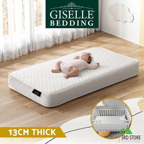 Giselle Baby Cot Mattress Portable Crib Bed Bonnell Spring Foam Breathable