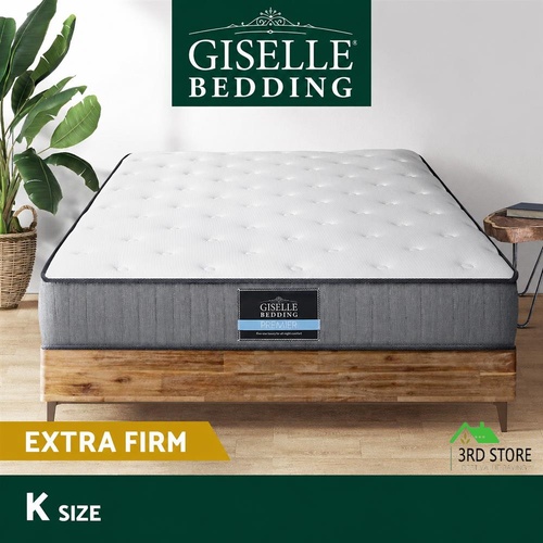 Giselle Bedding King Mattress Extra Firm Pocket Spring Foam Super Firm 23cm