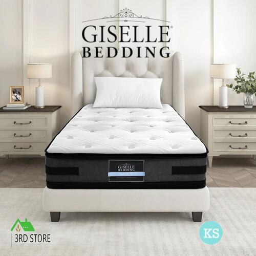 Giselle 36CM KING SINGLE Mattress Bed 7 Zone Pocket Spring Medium Firm Foam