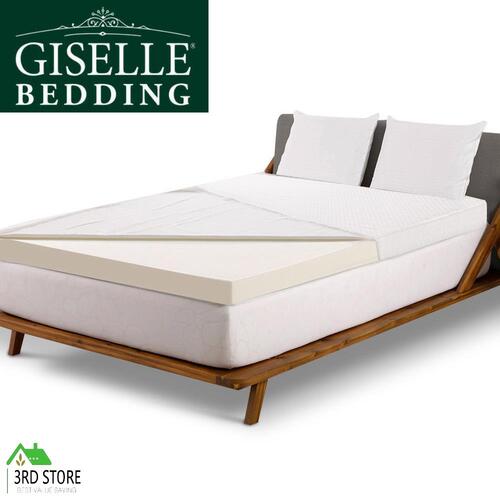 Giselle Memory Foam Mattress Topper QUEEN Bed Cool Gel 8CM Underlay Mat Cover