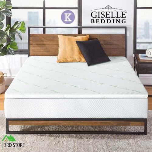 Giselle Bedding Memory Foam Mattress Topper Cool Gel Bed Mat Bamboo 10cm King
