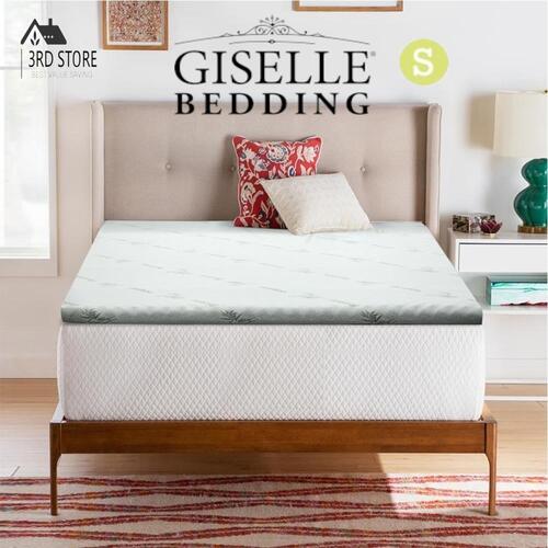 Giselle Bedding COOL GEL Memory Foam Mattress Topper BAMBOO Cover Single 5CM Mat