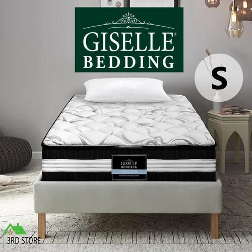 Giselle Bedding Mattress SINGLE Size Bed Euro Top Pocket Spring Firm Foam 30CM