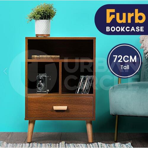 Furb Bookcase Display Shelf Storage Cabinet Stand Home Office Bookshelf Wooden