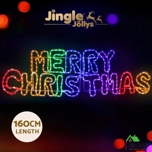 Jingle Jollys Christmas Lights 160cm Motif 360 LED Rope Light Outdoor Decoration