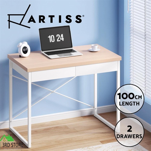RETURNs Artiss Computer Desk Study Student Metal Writing Table Office Drawers Storage