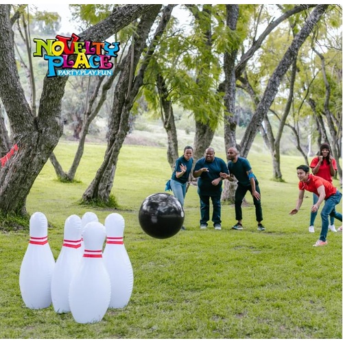Novelty Place Giant Inflatable Bowling Set for Kids & Adults, One 14 Inches Ball