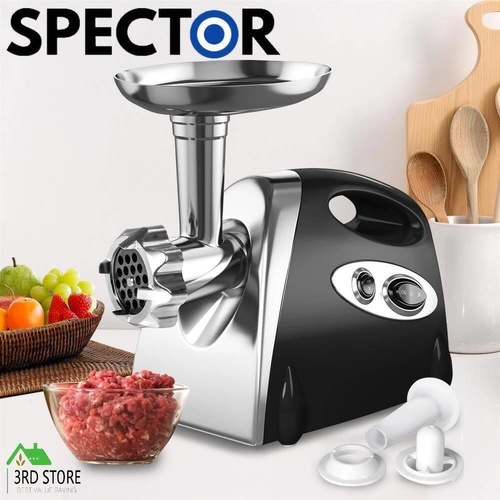 Spector Electric Meat Grinder Mincer 800W Sausage Filler Kibbe Maker Stuffer