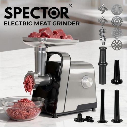 Spector Meat Grinder Electric Mincer Sausage Filler Kebbe Maker 2800W Kitchen