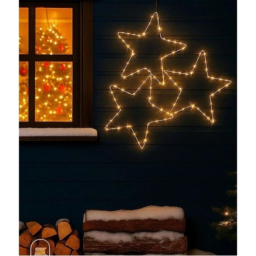 2D lit 3 hanging stars