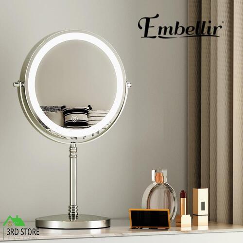 Embellir Makeup Mirror LED Light Cosmetic Round 360° Rotation 10X Magnifying