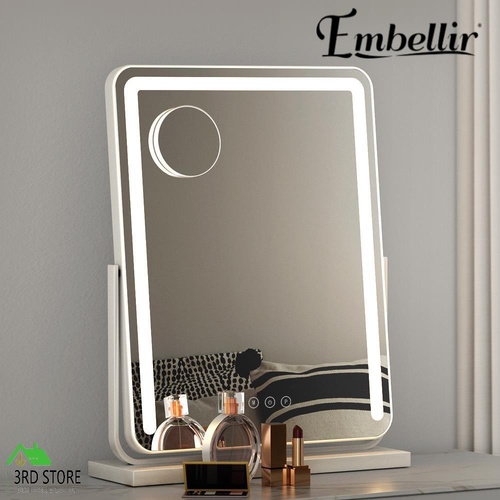 RETURNs Embellir Makeup Mirror with Lights Hollywood Vanity LED Mirrors White 40X50CM