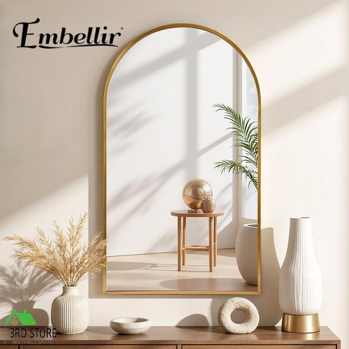 Embellir 86x50cm Arched Wall Mirror Vanity Makeup Home Decor