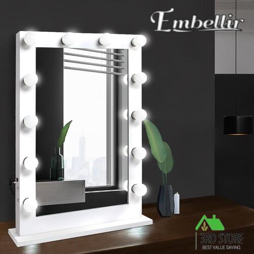 Embellir Makeup Mirror with LED Light Bulbs Lighted Hollywood Vanity Beauty