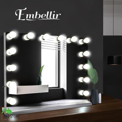 Embellir Light Bulb Mirror Makeup 14 LED Lights Hollywood Vanity Dressing Table