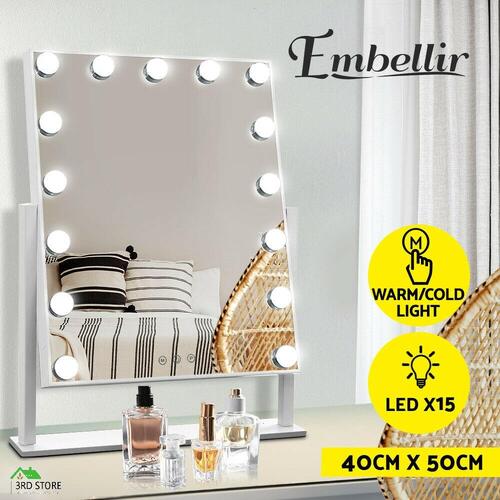 Embellir Makeup Mirror with LED Lights 15 Dimmable Bulb Lights Hollywood Vanity