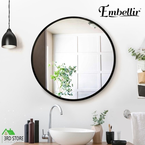 Embellir Wall Mirror Makeup 60cm Round Polished Edge Bathroom Vanity Decor