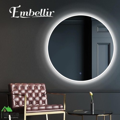 Embellir LED Wall Mirror Bathroom Mirrors With Light 90CM Decor Round Decorative