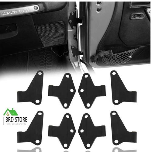 Steel Matte Black Replacement Body Door Hinge Set fit Jeep Wrangler JK 2007-2018