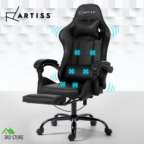 Artiss Gaming Office Chair Racing Massage Computer Seat Footrest Leather