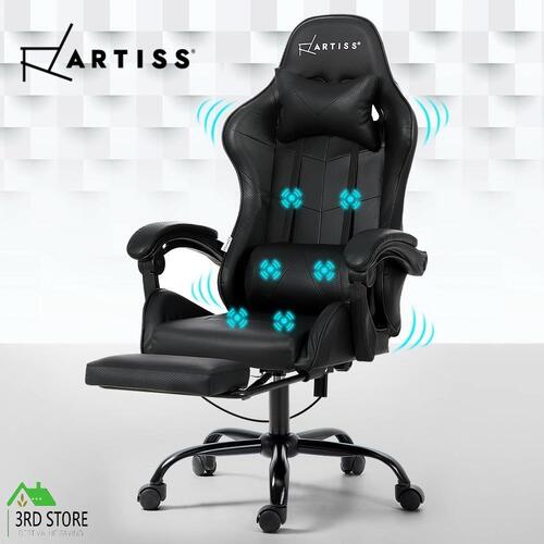 RETURNs Artiss Gaming Office Chair Racing Massage Computer Seat Footrest Leather