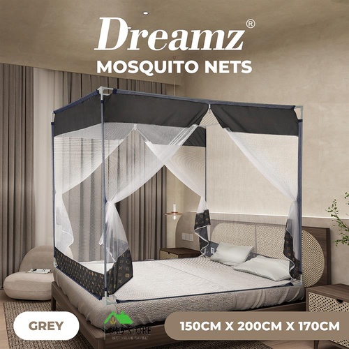 Dreamz Mosquito Bed Nets Foldable Canopy Square Fly Repel Insect Camping Protect
