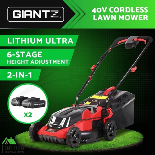 RETURNs Giantz Lawn Mower Cordless Electric Lawnmower Lithium Battery Powered Catch
