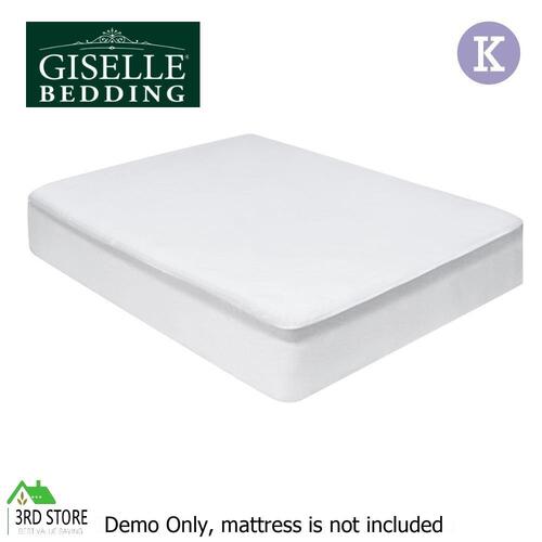 Giselle Bedding Water-resistant Mattress Protector Bamboo Fibre Fitted KING