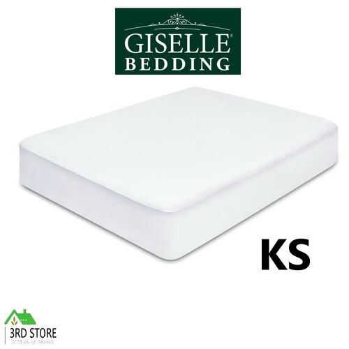 Giselle Bedding King Single Waterproof Mattress Protector Bamboo Fully Fitted