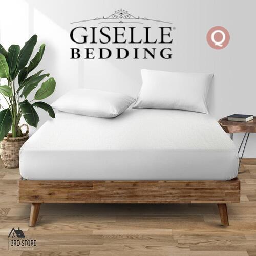 Giselle Waterproof Mattress Protector Queen Bamboo Cover Fully Fitted Queen