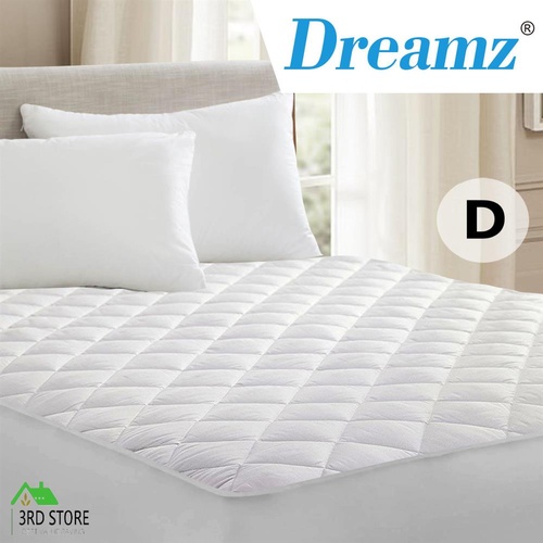 DreamZ Fully Fitted Waterproof Bamboo Fibre Mattress Protector in Double Size
